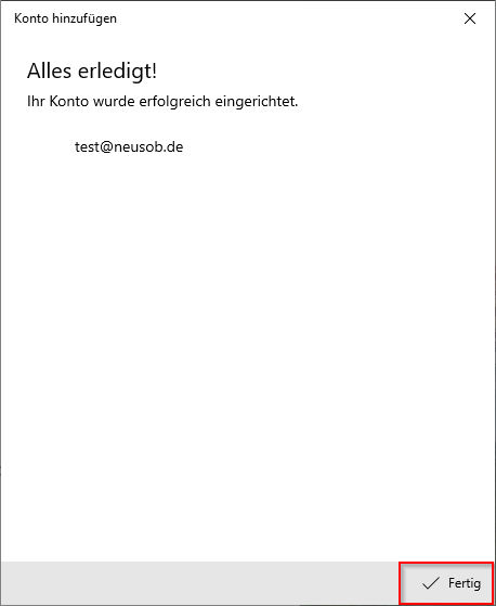 MailApp von Windows 10 - Zwischenergebnis