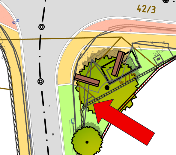 Skizze, wo der Telekom Schaltschrank steht